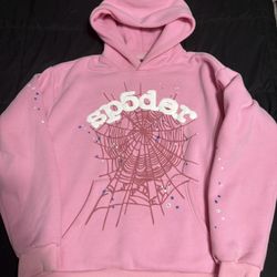 pink sp5der hoodie 