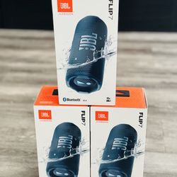 New JBL Flip 7 portable Bluetooth speakers. Still in original boxes. These have Bluetooth V5.4 and up to 16 hours playtime. Great sound for on the go.
