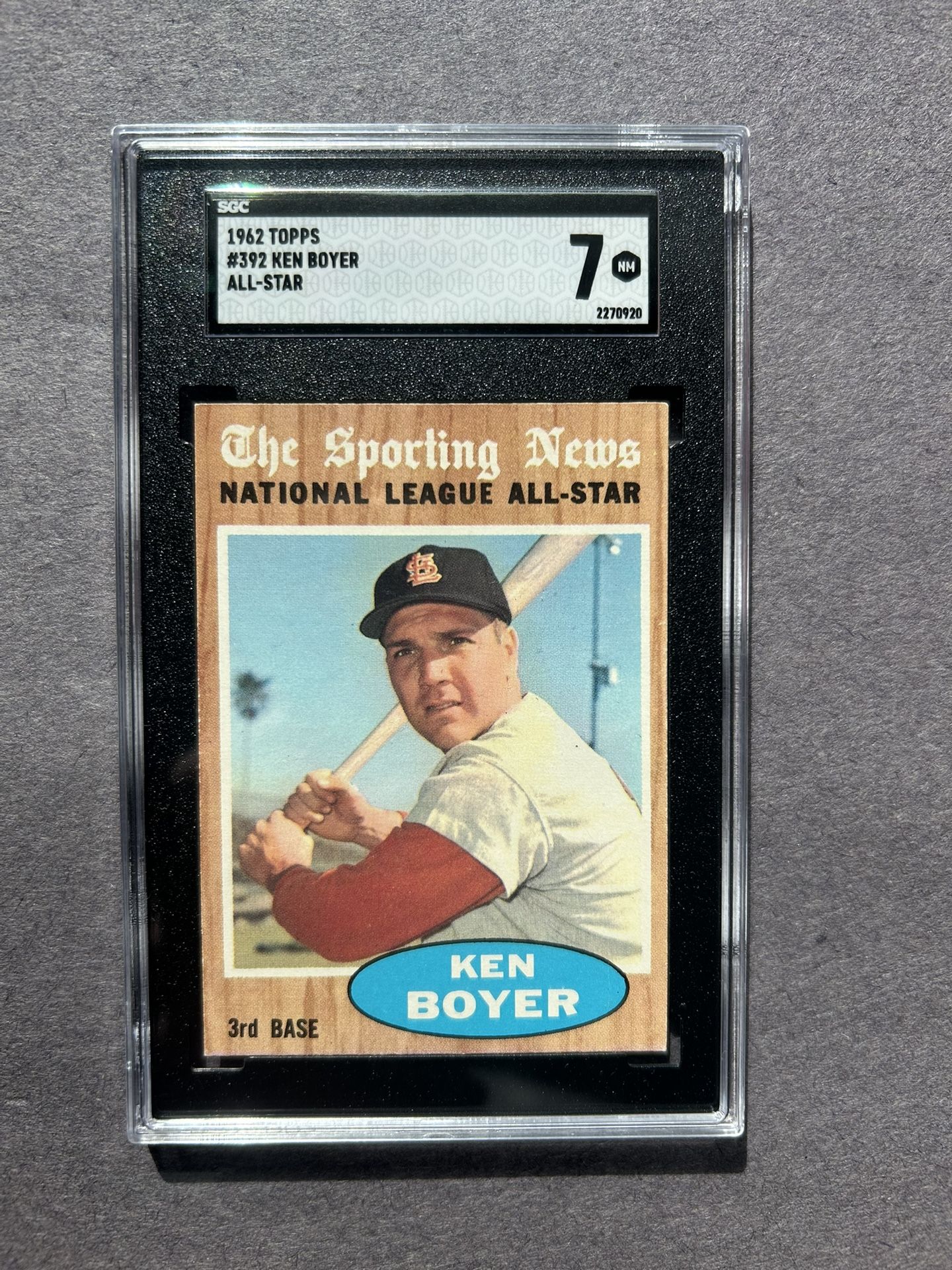 Vintage 1962 Topps #392 Ken Boyer (AS). Negotiable 
