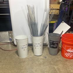Sparkler Holders And Wet Bucket 