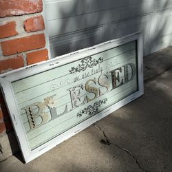 Shabby Chic Farmhouse Picture Mirror And Decor