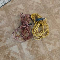 One 12 Gauge 25ft Extension Cord & One 10 Gauge 25ft Extension Cord 