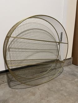 Gold Round Metal Shelf