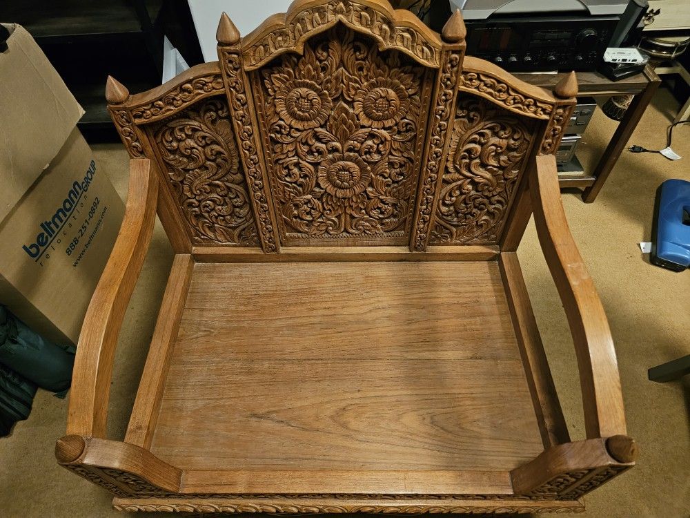 Beautiful Ornate "Marked Elephant" Chair/Bench/Howdah 