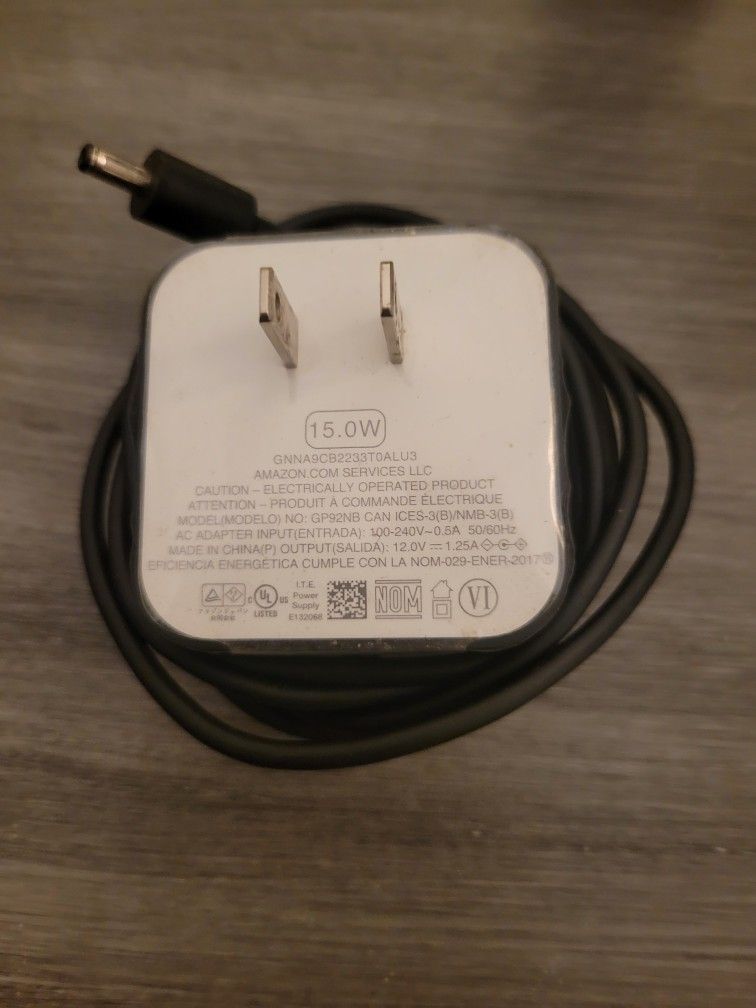 Original AMAZON Fire TV Cube Charger 15W 12V AC Power Adapter Black-GP92NB