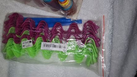Hair brush, rollers, wave molded  for hair