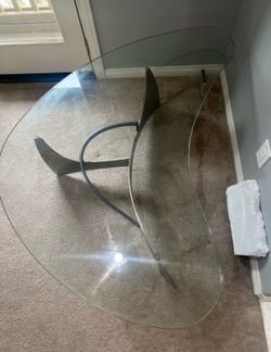 Astro retro style glass coffee table