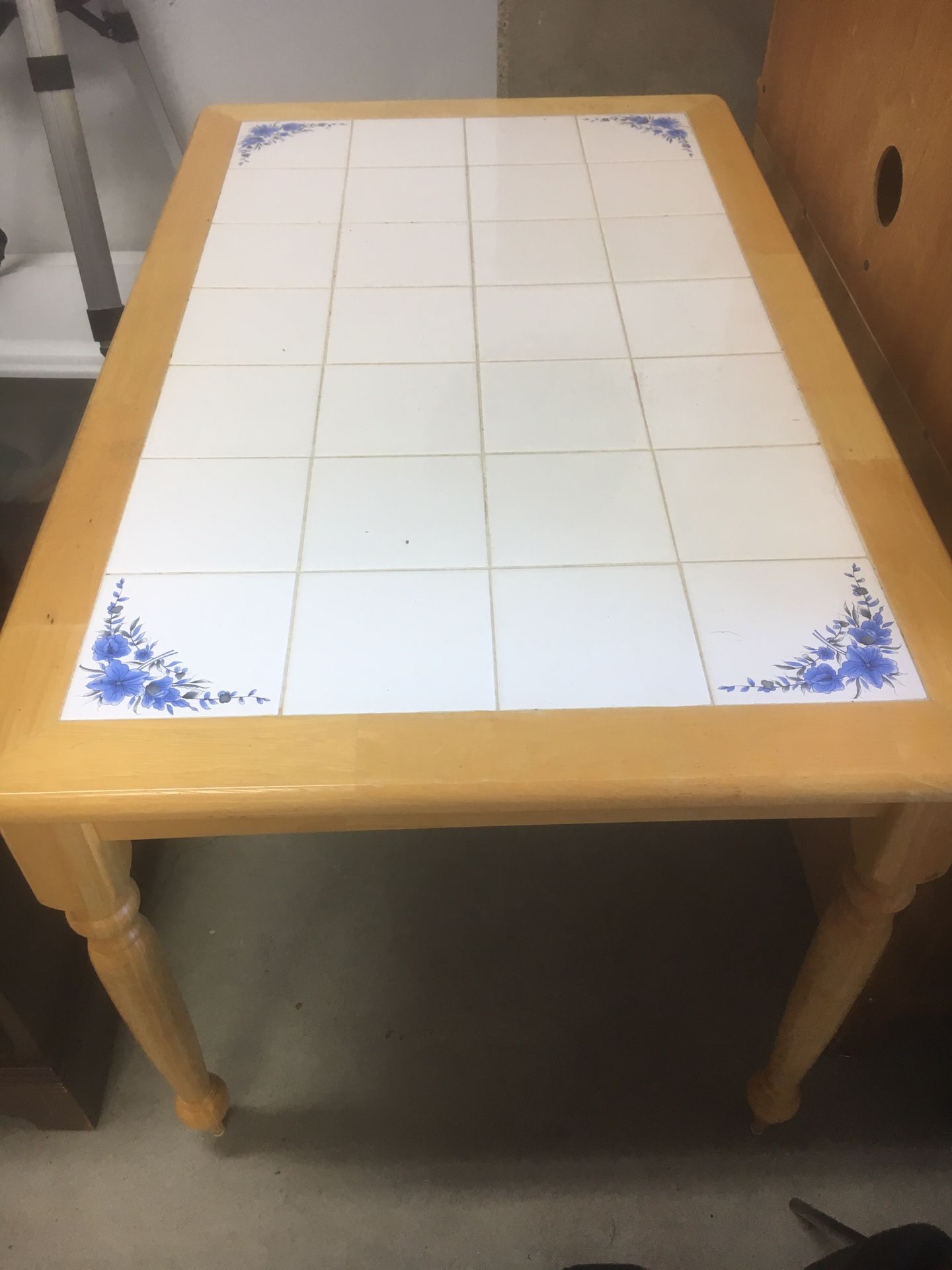 Tiled top table
