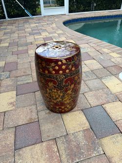 Vintage Chinese porcelain/ceramic Floral Ceramic Garden Stool (drum stool)
