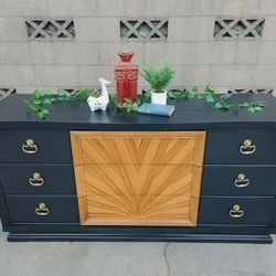  Vintage Black MCM Dresser