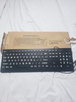 Keyboard Wired Large Keys Light Up