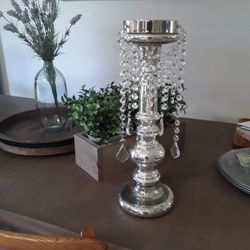 Beautiful Iron Glass Chandelier Candle  Holder 