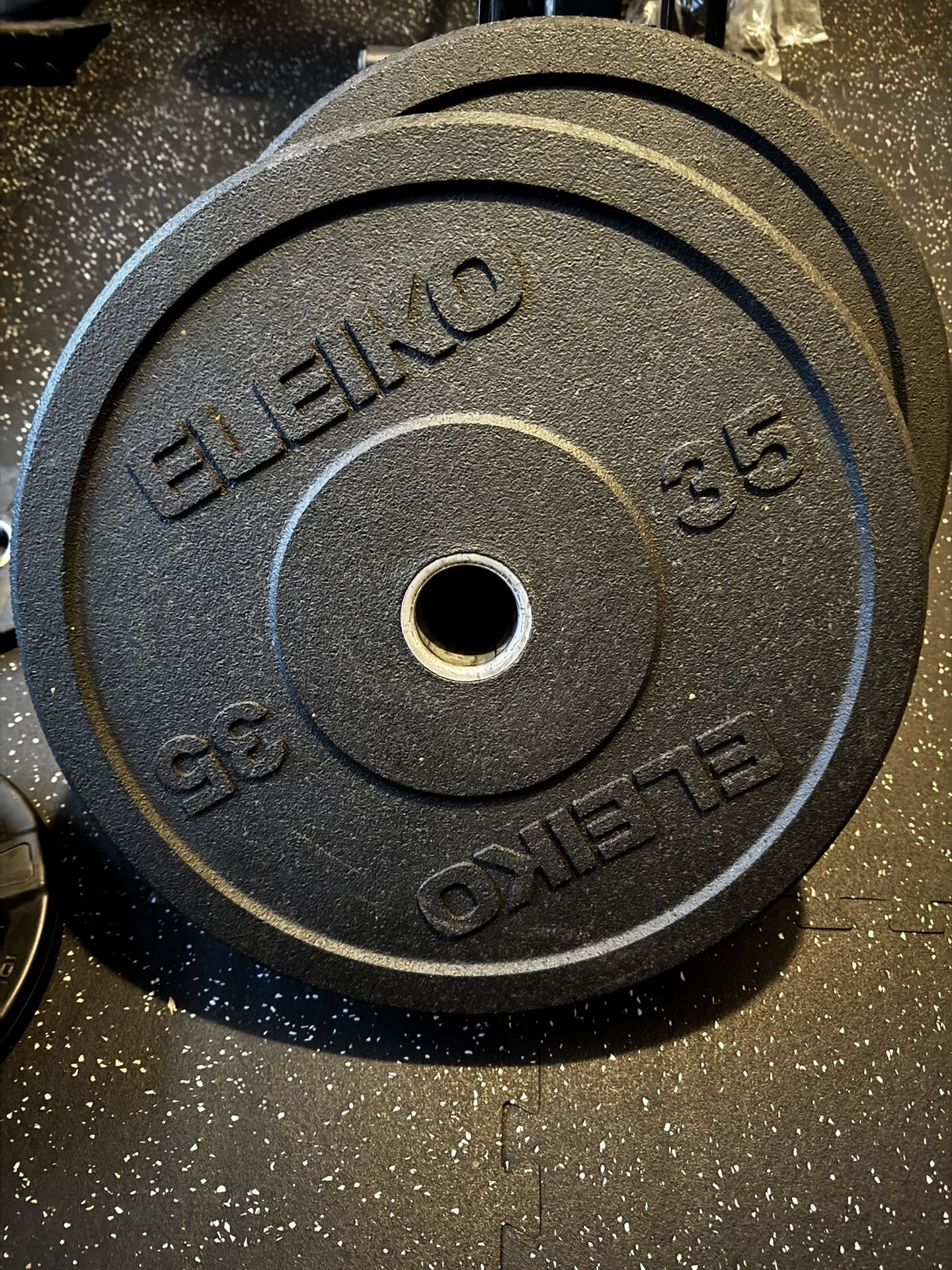 Two XF ELEIKO Bumper Plates