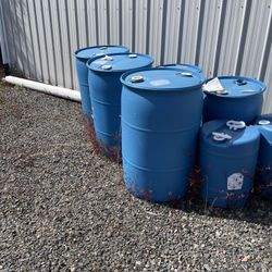 Blue Polyethylene Drums