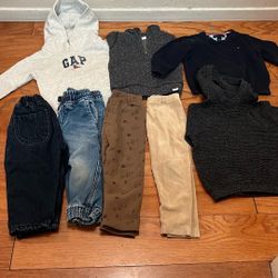Lot Of 7pcs Baby/Toddler Boy Clothes Size 18-24months Sweater Sweatshirt Jeans Pants Gap Tommy Hilfiger Next 