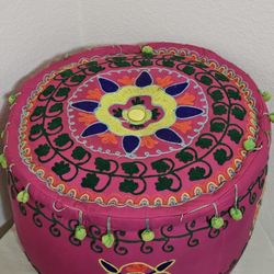 Boho Indian Ottoman Pouf