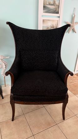 Regency style wingback armchair