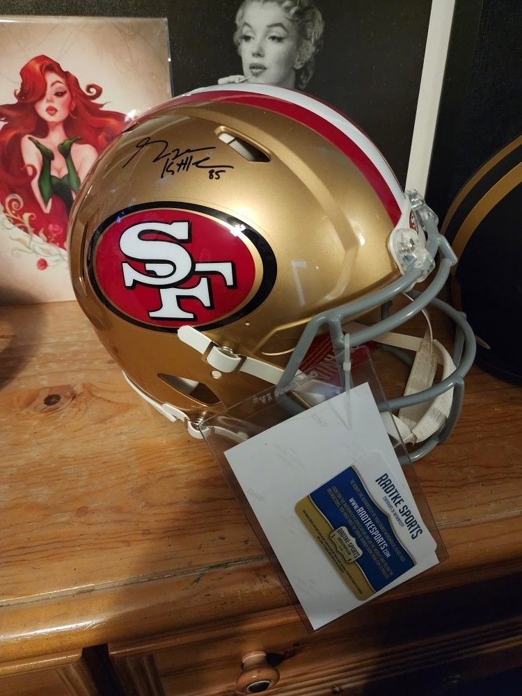 George Kittle Signed Helmet