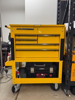U.S. GENERAL 30 in., 5-Drawer Tech Cart, Yellow