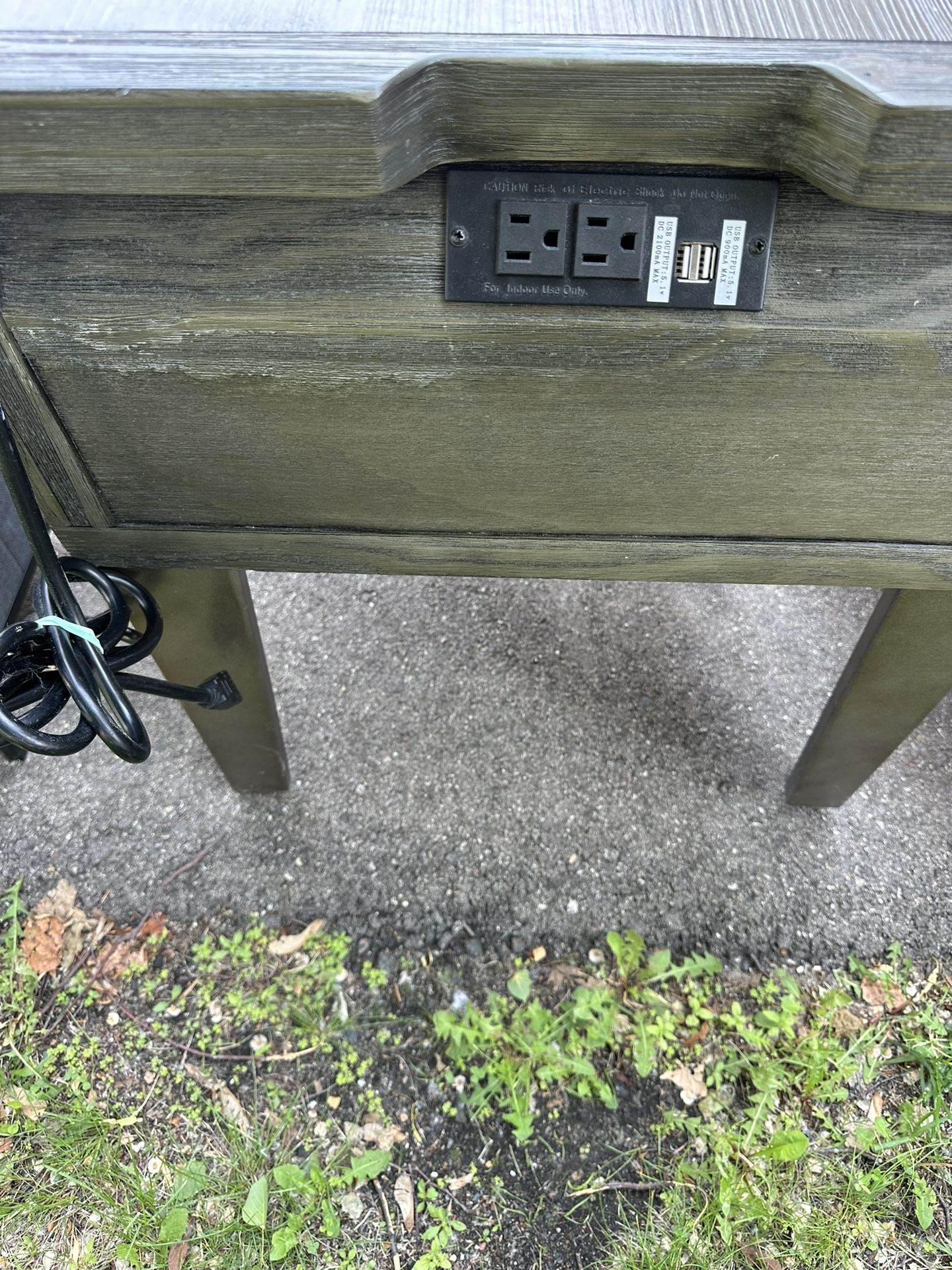 End Table With USB And Wall Plug