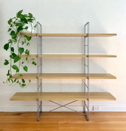 Vintage IKEA Enetri 67" L Open Shelving Unit/Bookshelf By Designer Niels Gammelgaard