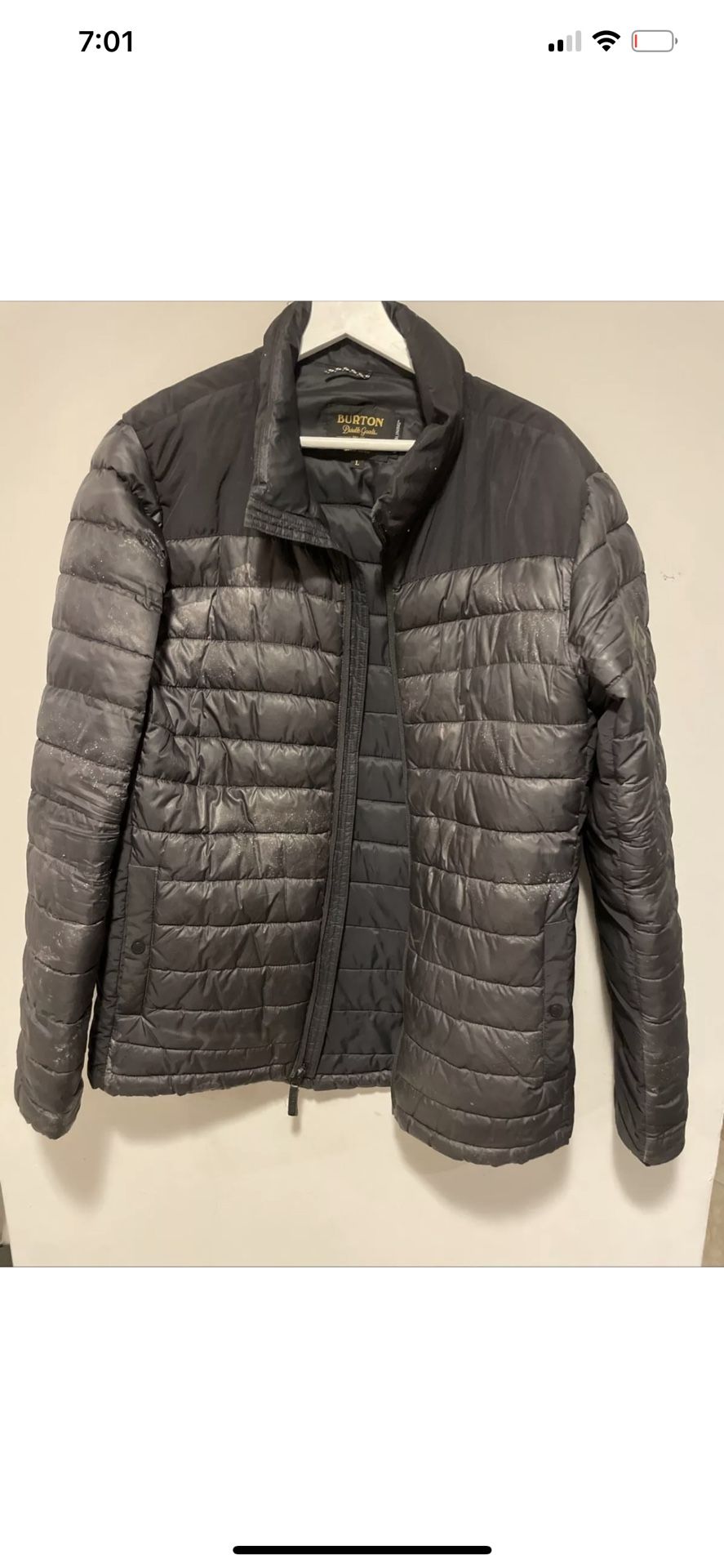 Burton Puffer Jacket L Men’s Black/Gray Durable Goods Living Lining Dhaka