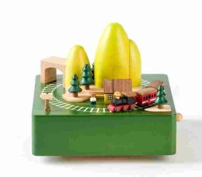 Papyrus Collectible Musical Box - Whimsy Train" by Wooderful Life (Music/ O DU FROHLICHE)(Brand New)
