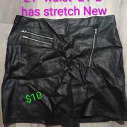 Blk Faux Skirt Plus 2X