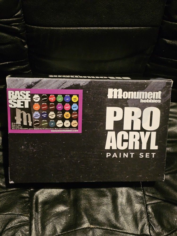 Monument Hobbies Pro Acryl: SET-BASE Acrylic Paint Set (24 Colors) 22ml Bottles! WarHammer!