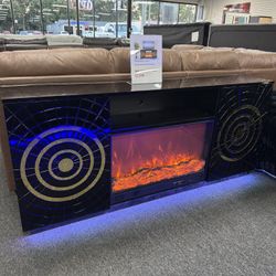 TV STAND FIREPLACE & SPEAKER. 🚚WE DELIVER🚚