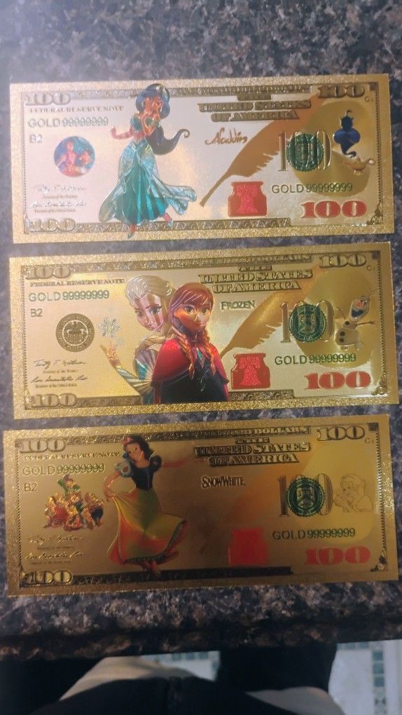 Princess Edition Gold Banknotes