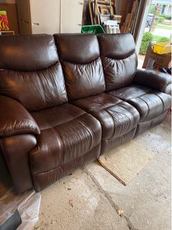 power leather couch
