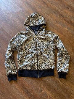 Womens reversible cheetah print y2k style jacket