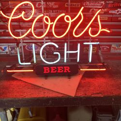 Vintage Coors Light Beer Neon