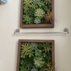 Fake Succulents Wall Decor (2) 
