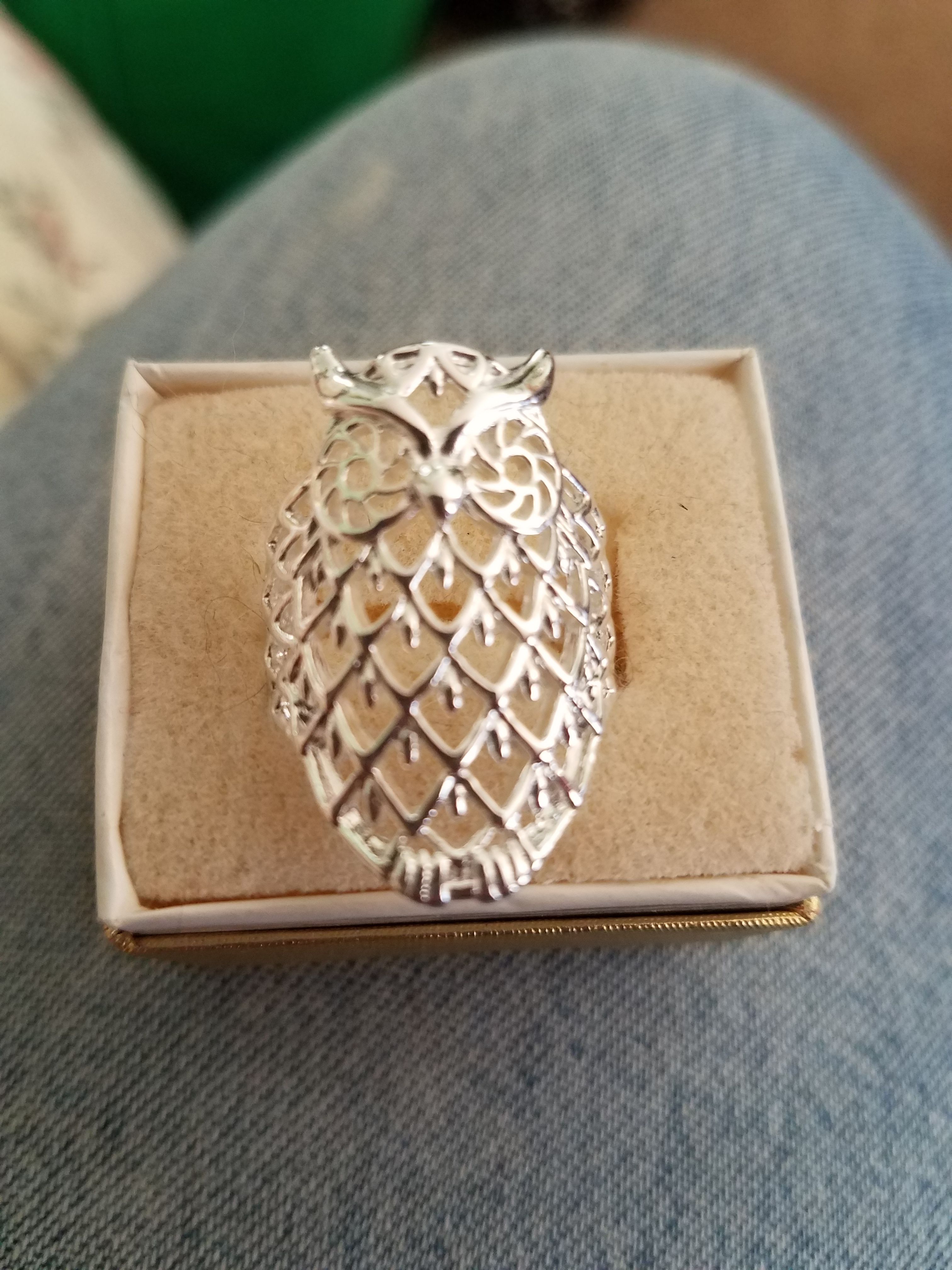 Sterling silver owl rings