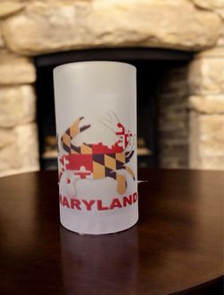 MARYLAND CRAB Mugs 16oz Frosted Glass Beer
