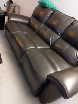 Lazy Boy, Dark Brown 7’ 8” long couch