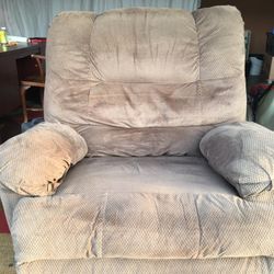3-way Plush Mocha Rocker Recliner 