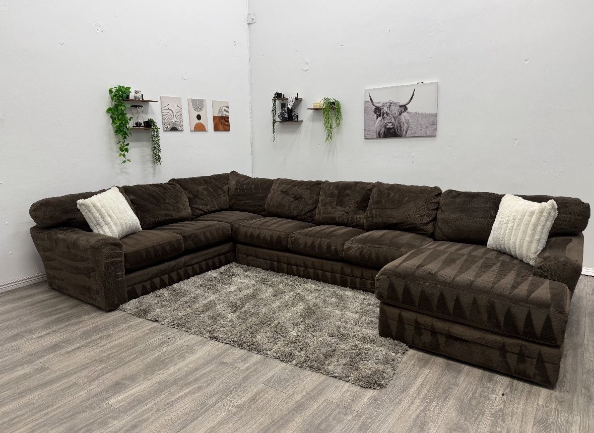 Brown Sectional Couch - Free Delivery
