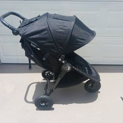 City Mini Gt, Baby Stroller, Jogger, With Locking Front Swivel Wheel, Two Rear Brakes, To Clear Windows On Top With Velcro Covers