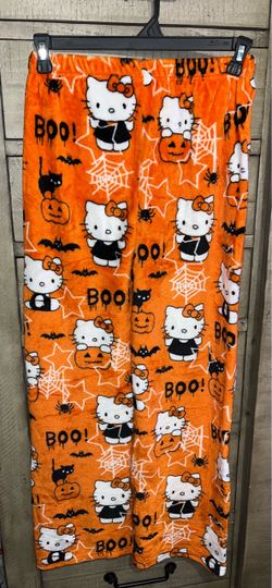 Hello Kitty Halloween Fleece Pajama Pants Womens Size Medium
