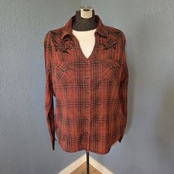 Red Wemons Western Shirt