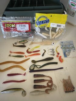 Soft Plastics And A Tackle Box