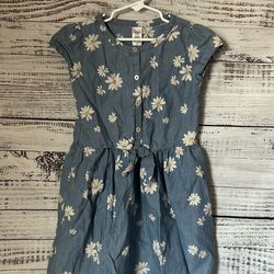 Girls blue dress with flowers from carters size 6/6x
