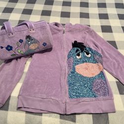 Disney, Sequin Eeyore Sweatshirt & Matching Bag