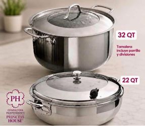 Stainless Steel Classic Olla de 32 y cacerola de 22 QTS pick up today brand new