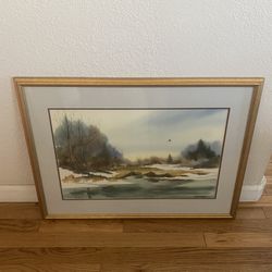 Francesca Linthicum Gregg Framed Watercolor Art Painting RARE 