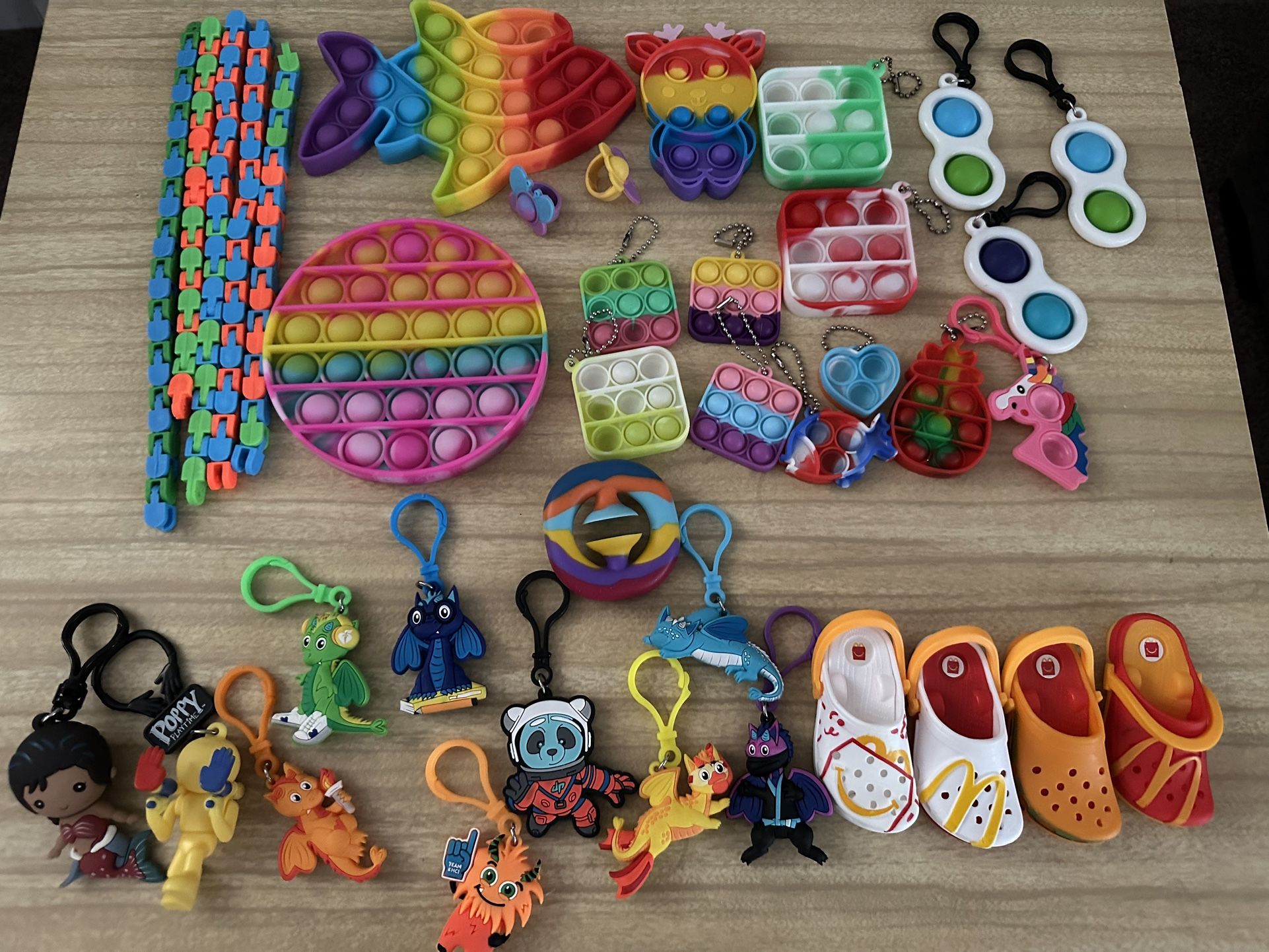 Pop It Fidget Toys And Key Chains 