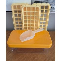 Mini 1" Nugget Ice Cube Tray Set with Bin & Scoop, Makes 96 Cubes